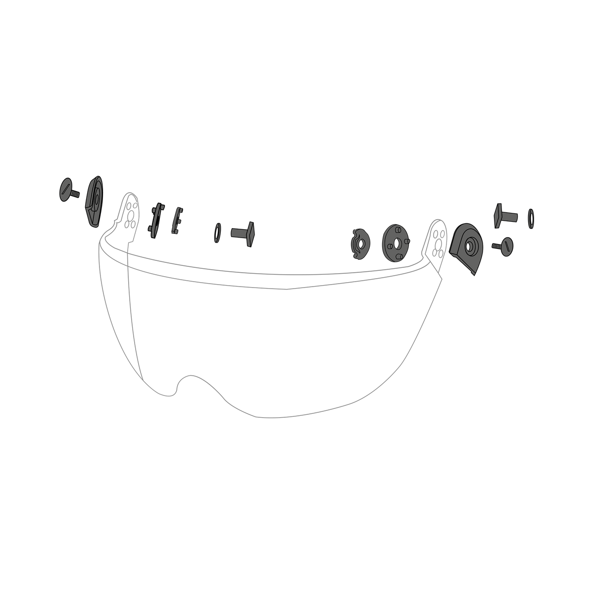 Theia Visor Screws Helmet Acc - Guardio