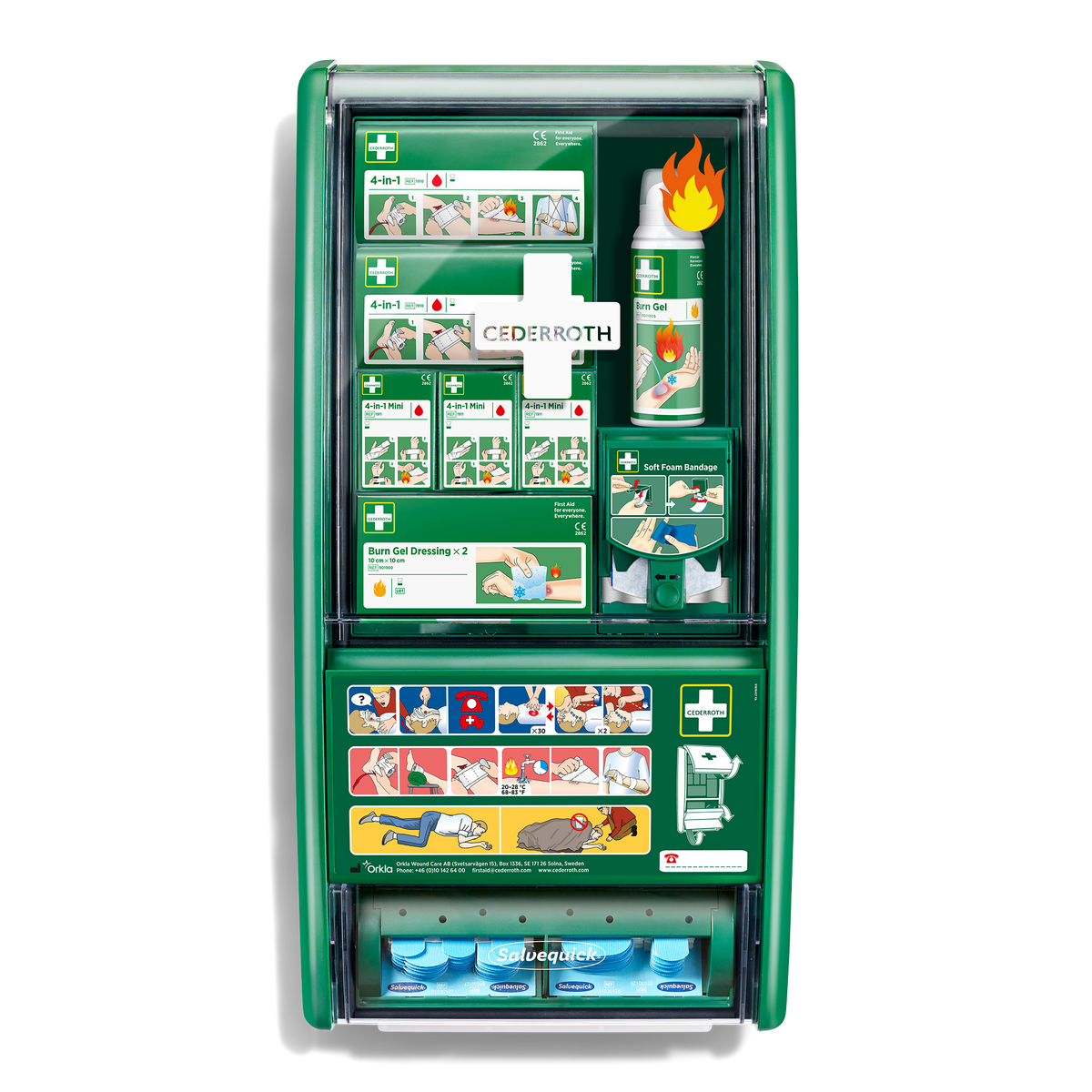 Detectable Plasters First Aid & Burn Station - Cederroth