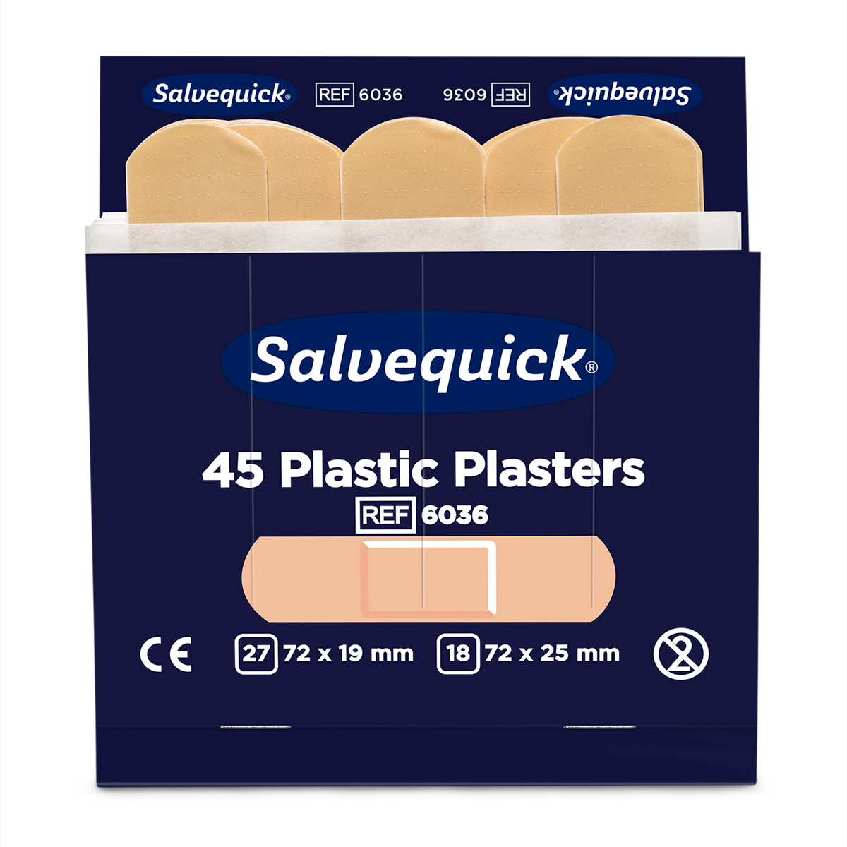 Plastic Plasters 45 pcs 6 Refill - Cederroth