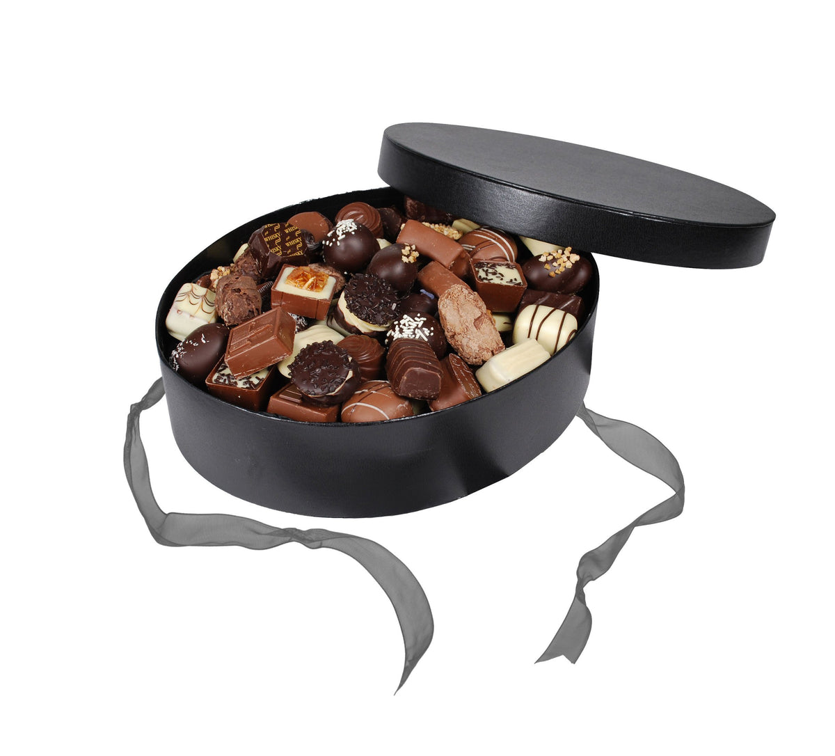 Sort Hatteæske, Luksus chokolade, 1300 g.
