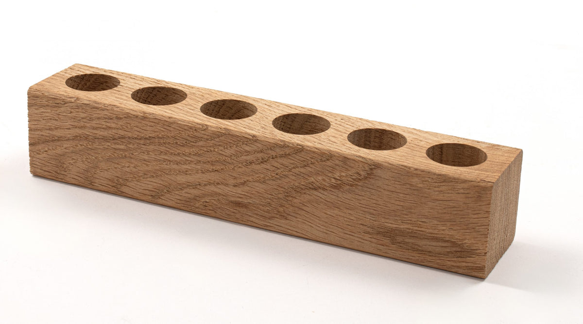 Træ holder til 6 glasrør