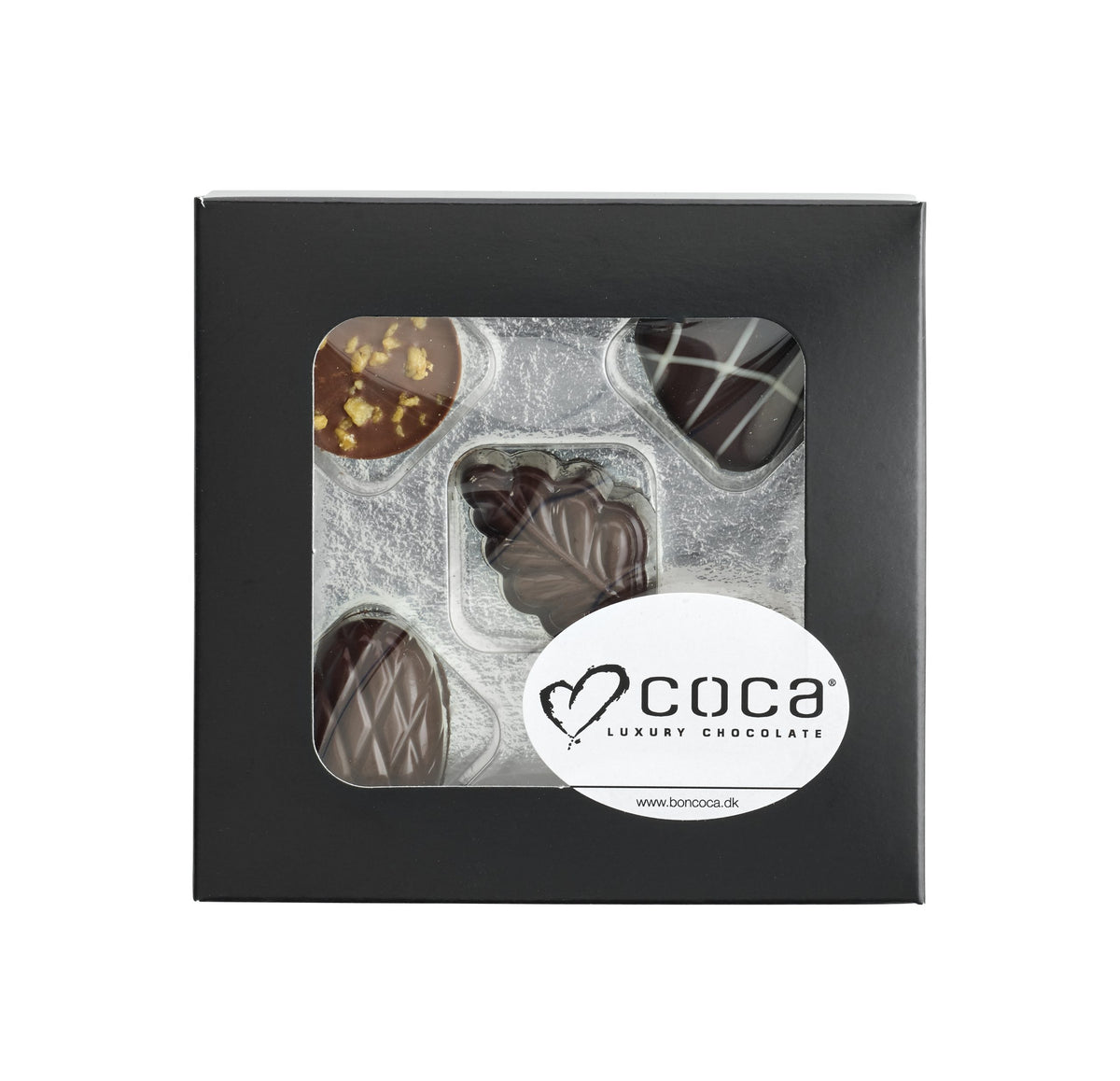 Sort rudeæske, 5 stk. Luksus chokolade, 50 g.