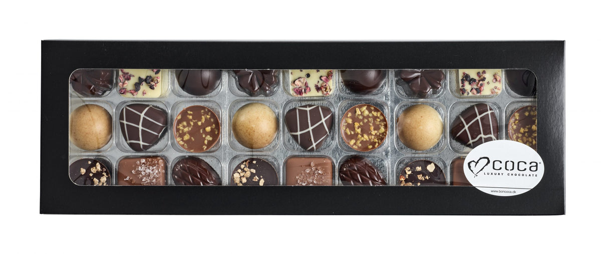 Sort rudeæske, 27 stk. Luksus chokolade, 270 g.