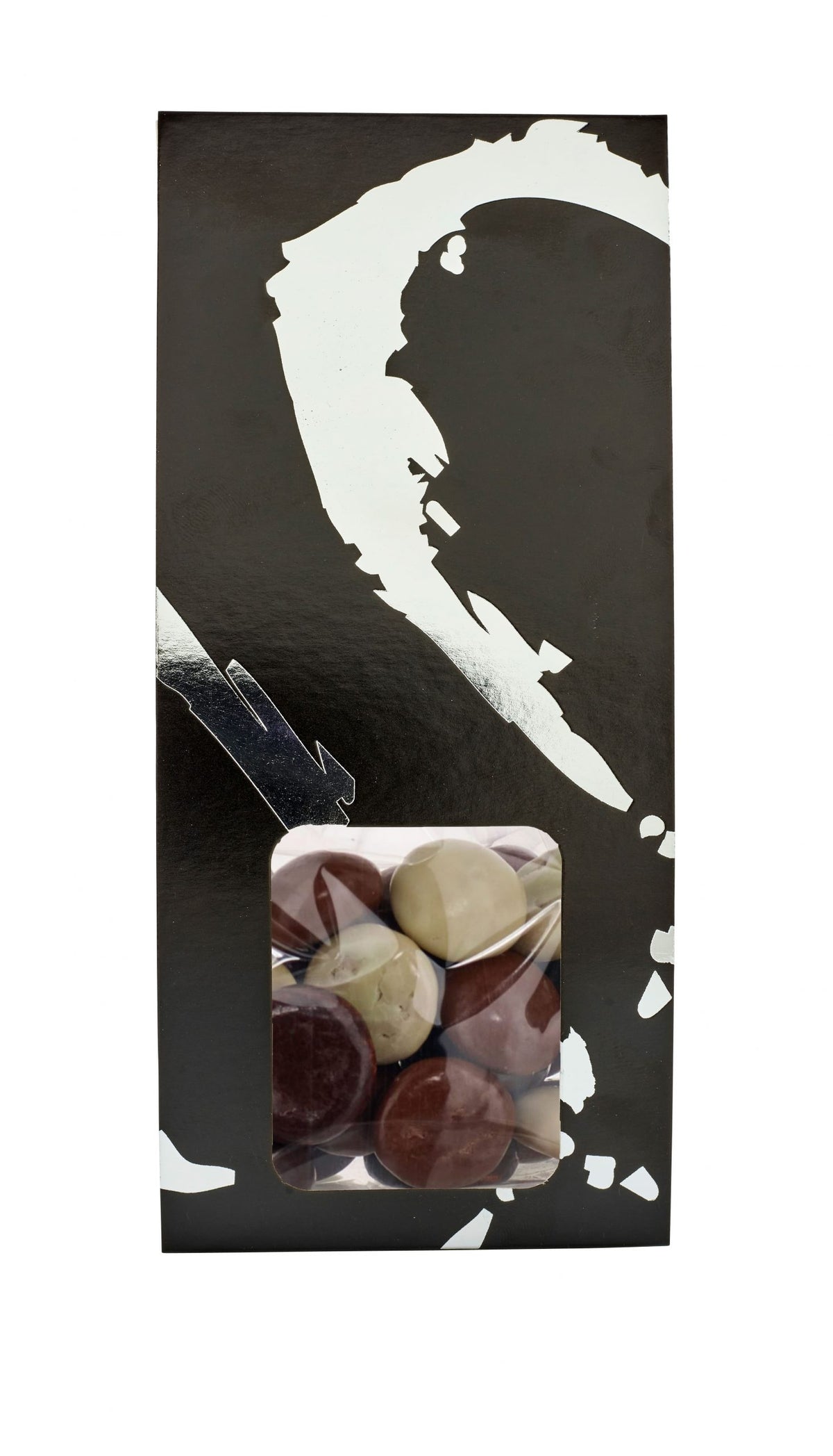 Silverheart sølv/sort hanger, Pebernødder m/chokoladeovertræk, 90 g.