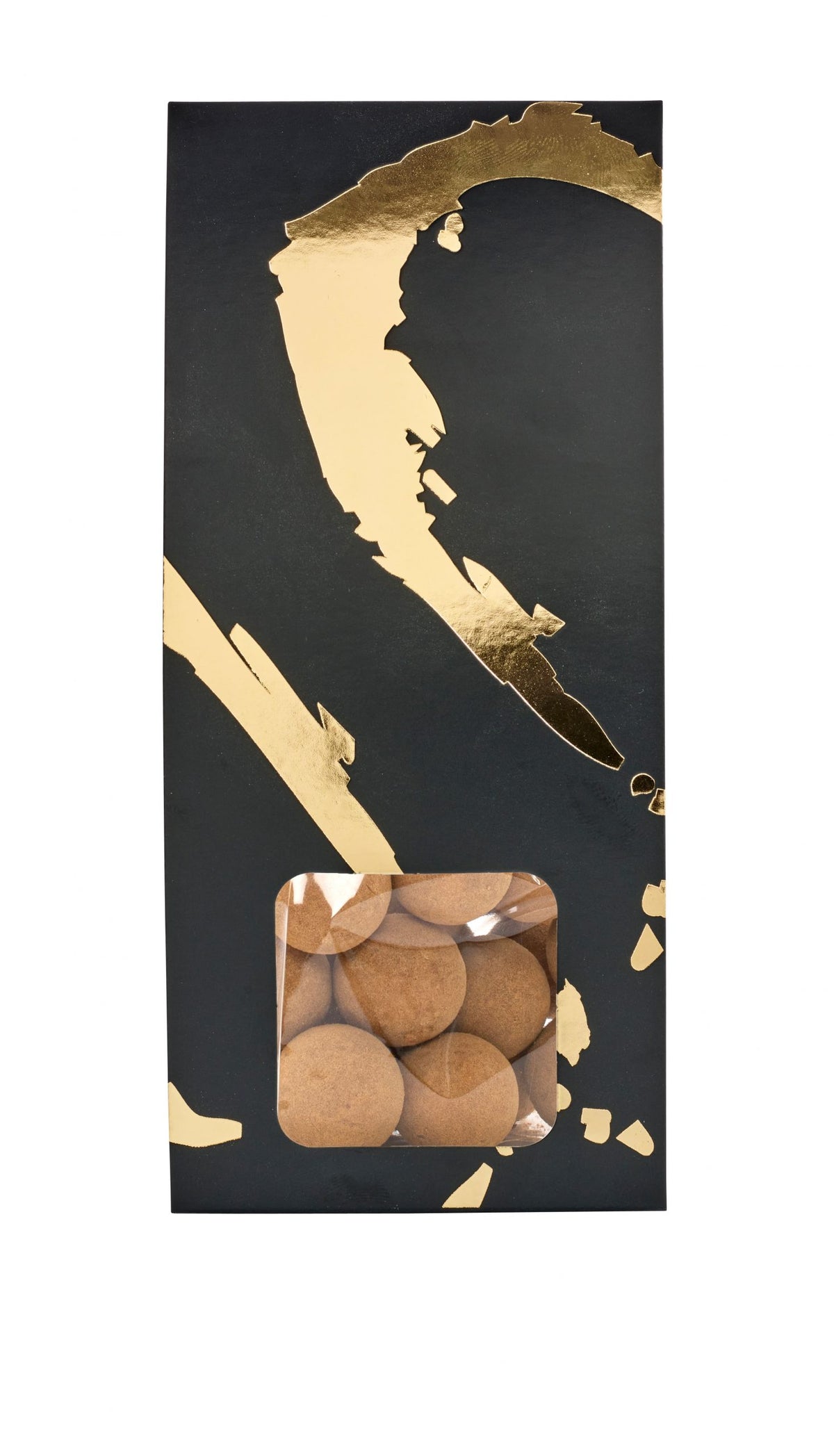 Silverheart hanger guld/sort, Lakridskugler chokolade & lakridspulver, 90 g.