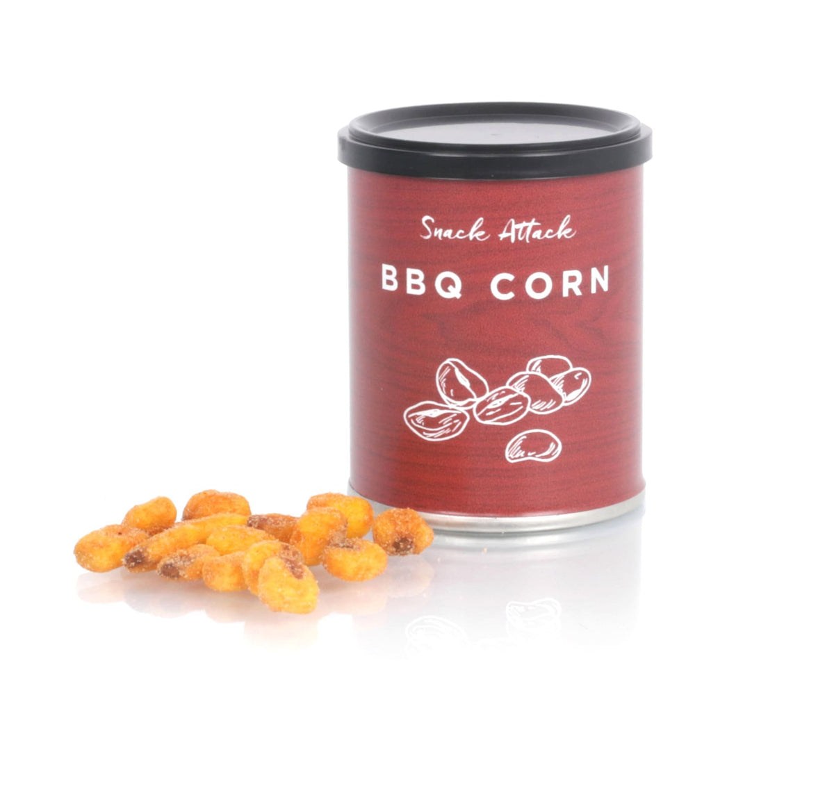 Snack Attack dåse, Majs m/ BBQ, 35 g.