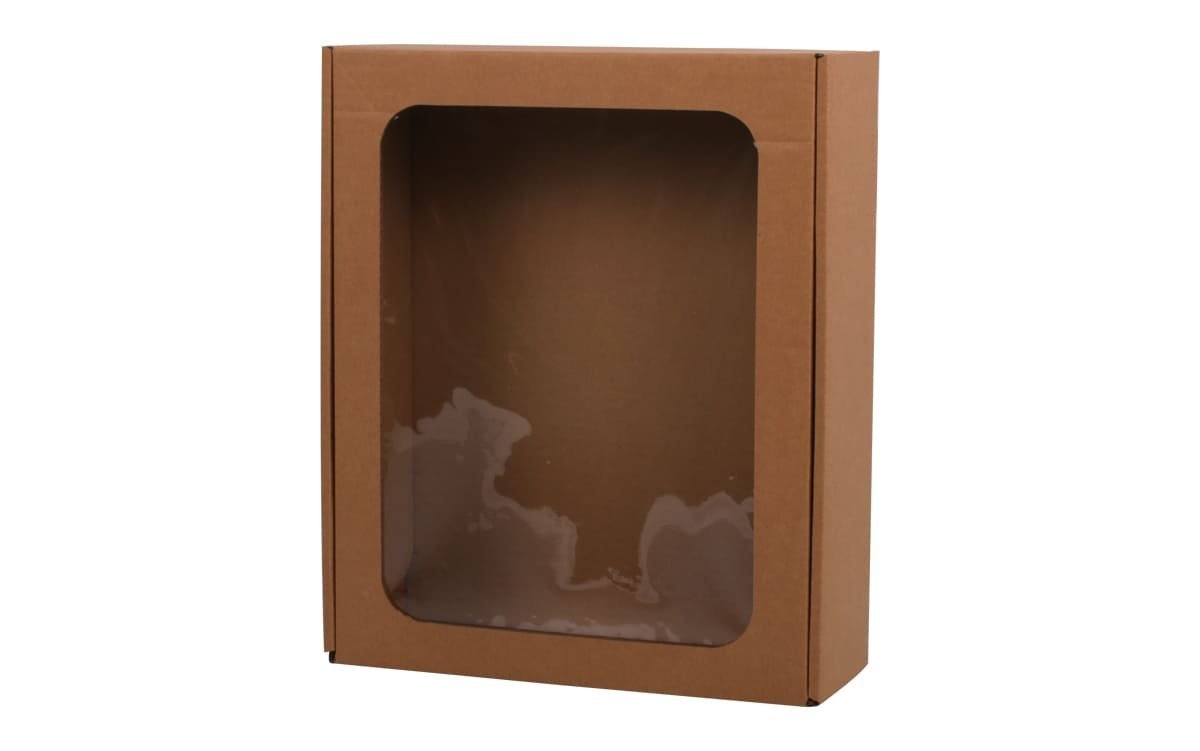 Gaveæske Natur M m. rude (280x350x95 mm.)