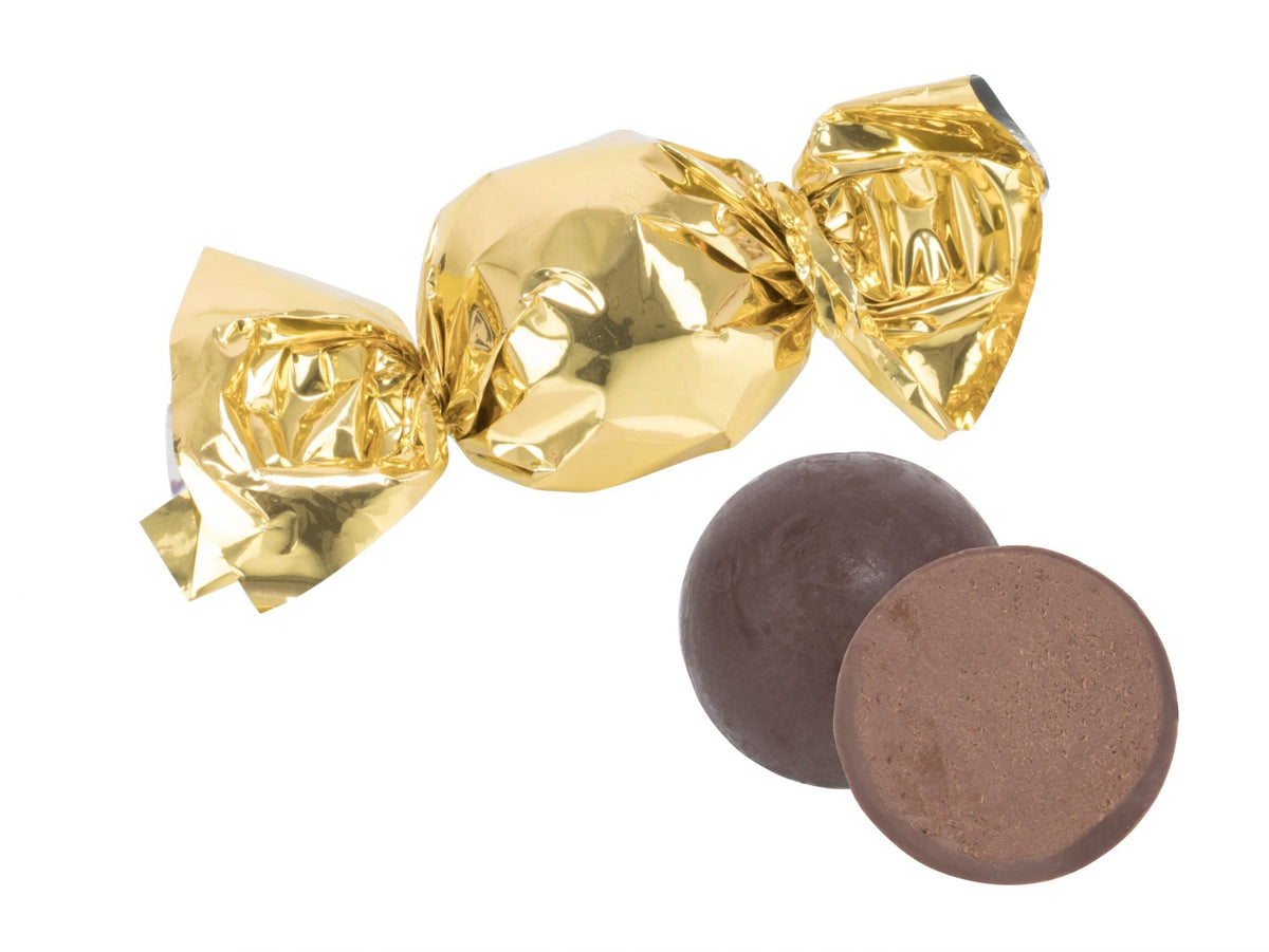 Bulk, Guld chokoladekugler, m/ Mørk chokolade 52%, 1000 g. (13 g. pr. stk.)