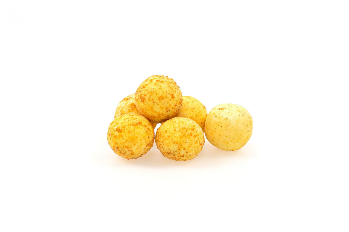 Bulk, Dansk Lakridskugle m/ Hvid chokolade & passionspulver, 1000 g. (6,5 g. pr. stk.)
