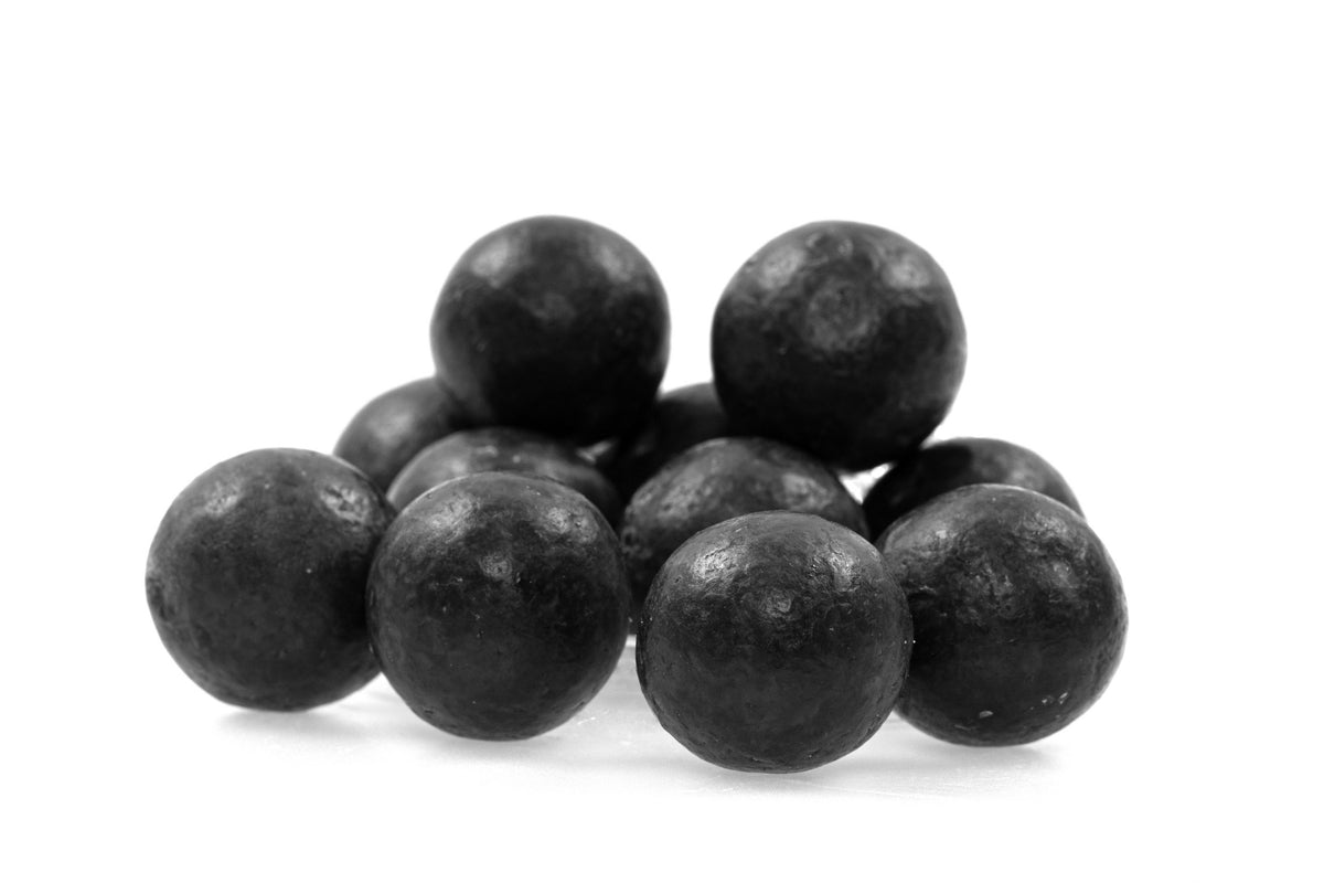 Bulk, Dansk Lakridskugle m/Hvid chokolade & salt lakrids (sort), 1000 g. (6,5 g. pr. stk.)