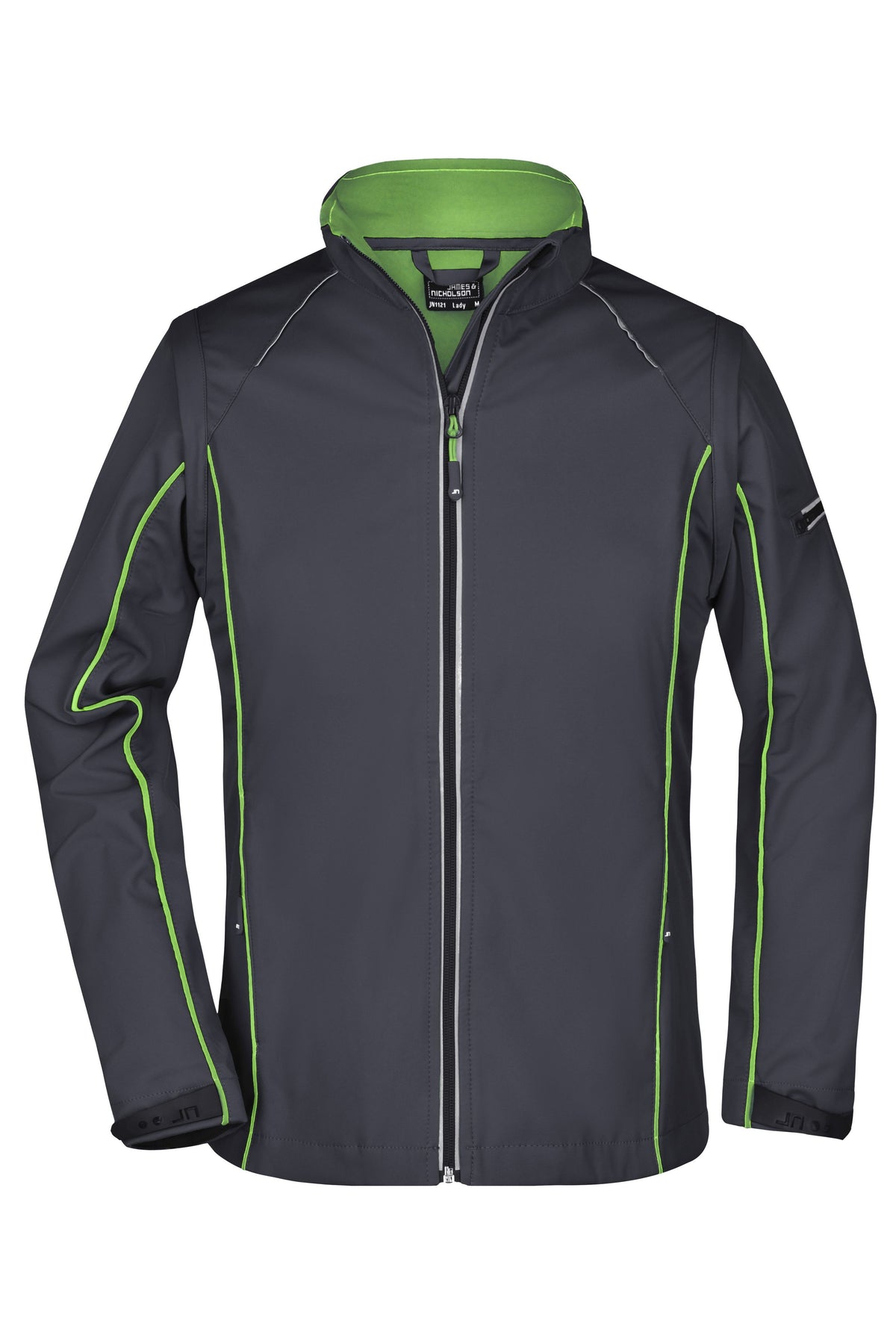 Ladies’ Zip-Off Softshell Jack - Iron-grey/Green