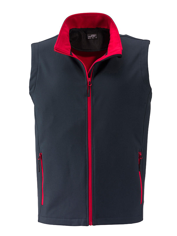 Men´s Promo Softshell Vest - Iron-grey/Red