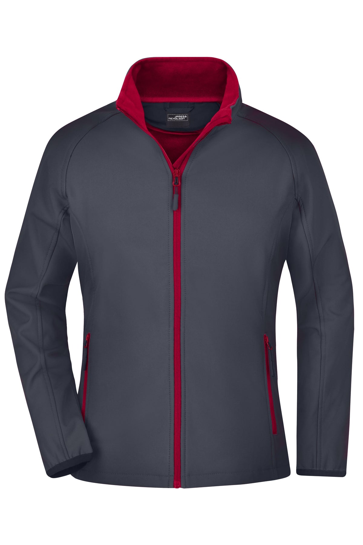 Ladies’ Promo Softshell Jacket - Iron-grey/Red