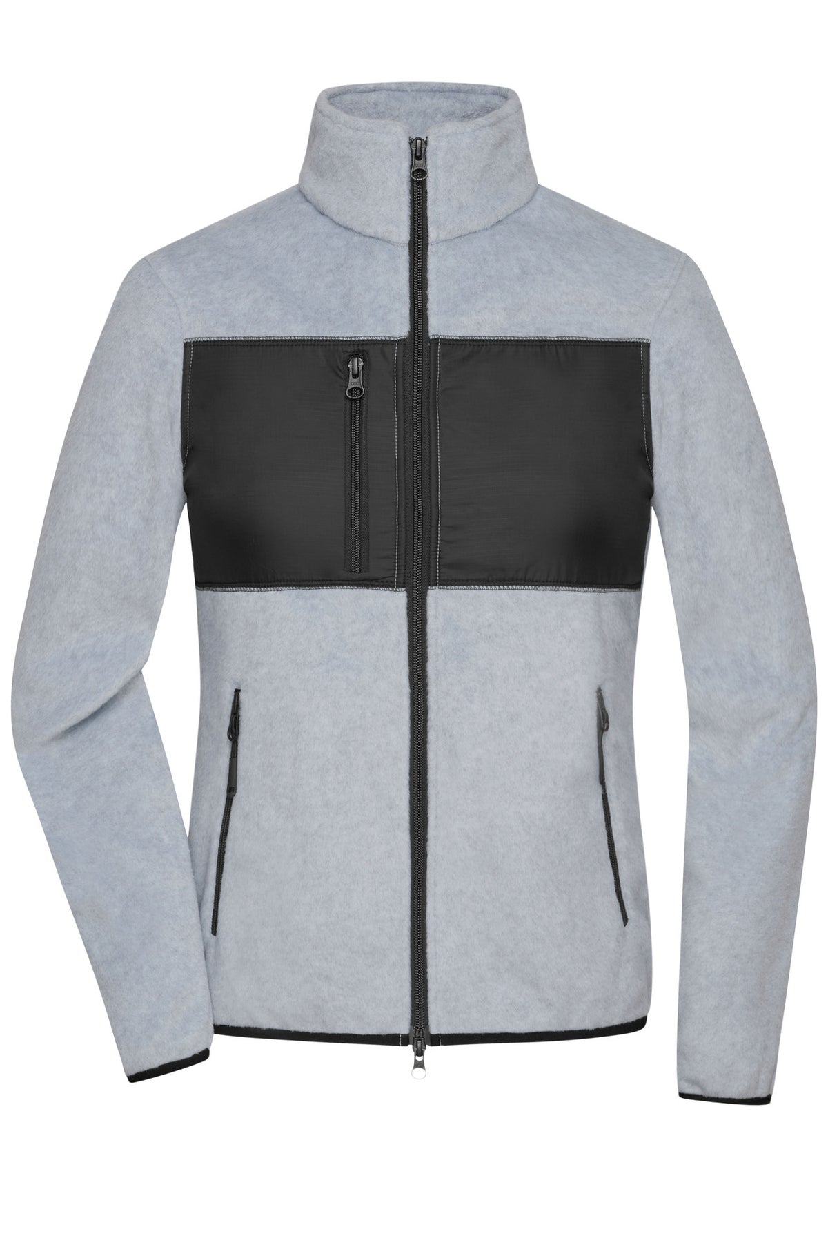 Ladies’ Fleece Jacket - Light-melange/Black