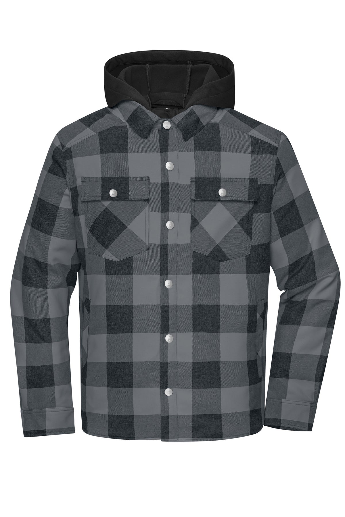 Workwear Check Shirt Jacket - Black/Metal-grey