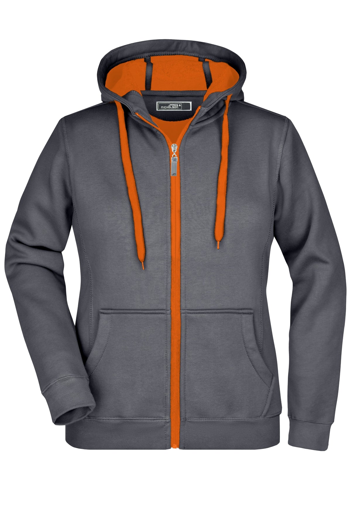 Ladies Doubleface Jacket - Carbon/Orange