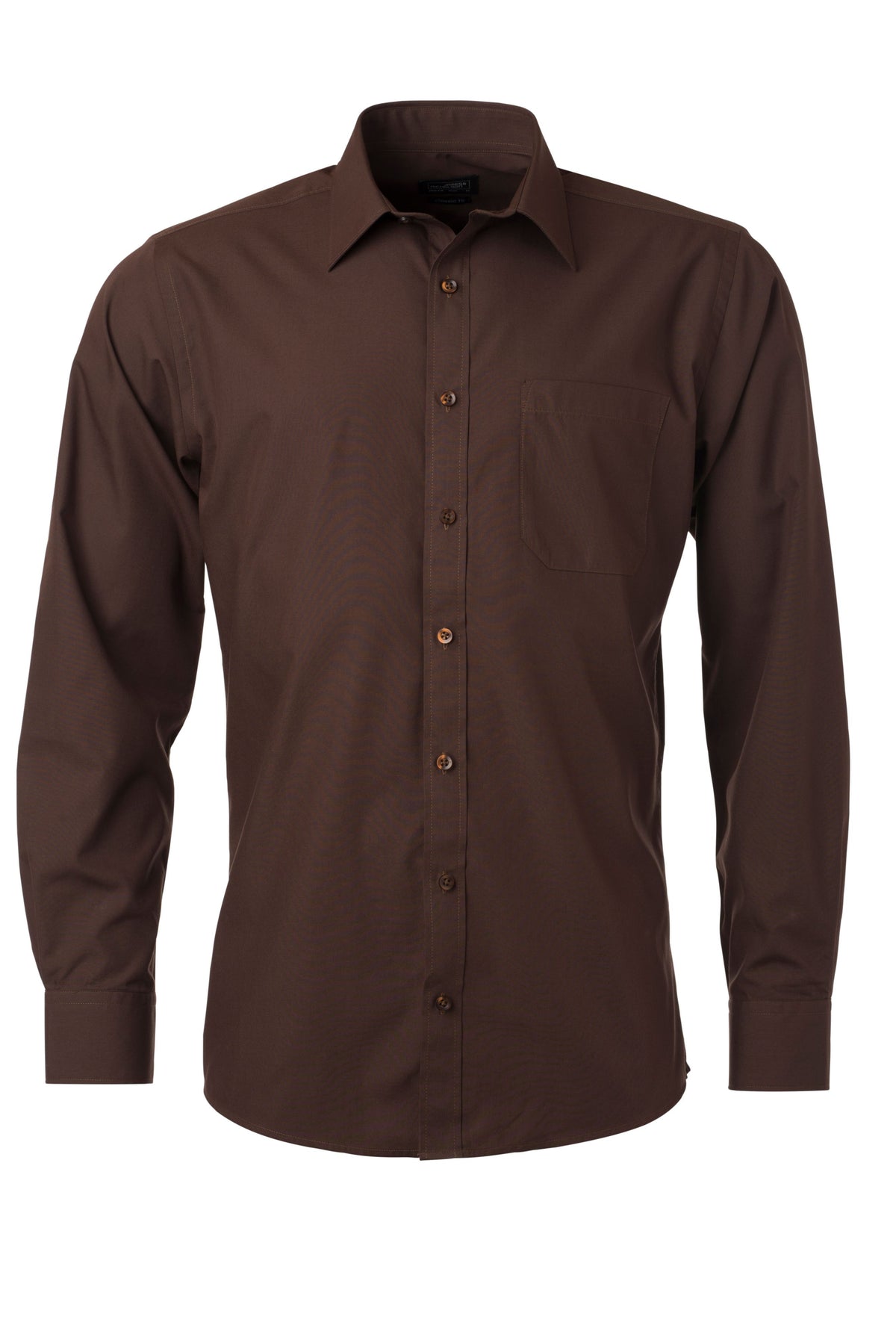 Men´s Shirt LSL Poplin - Brown