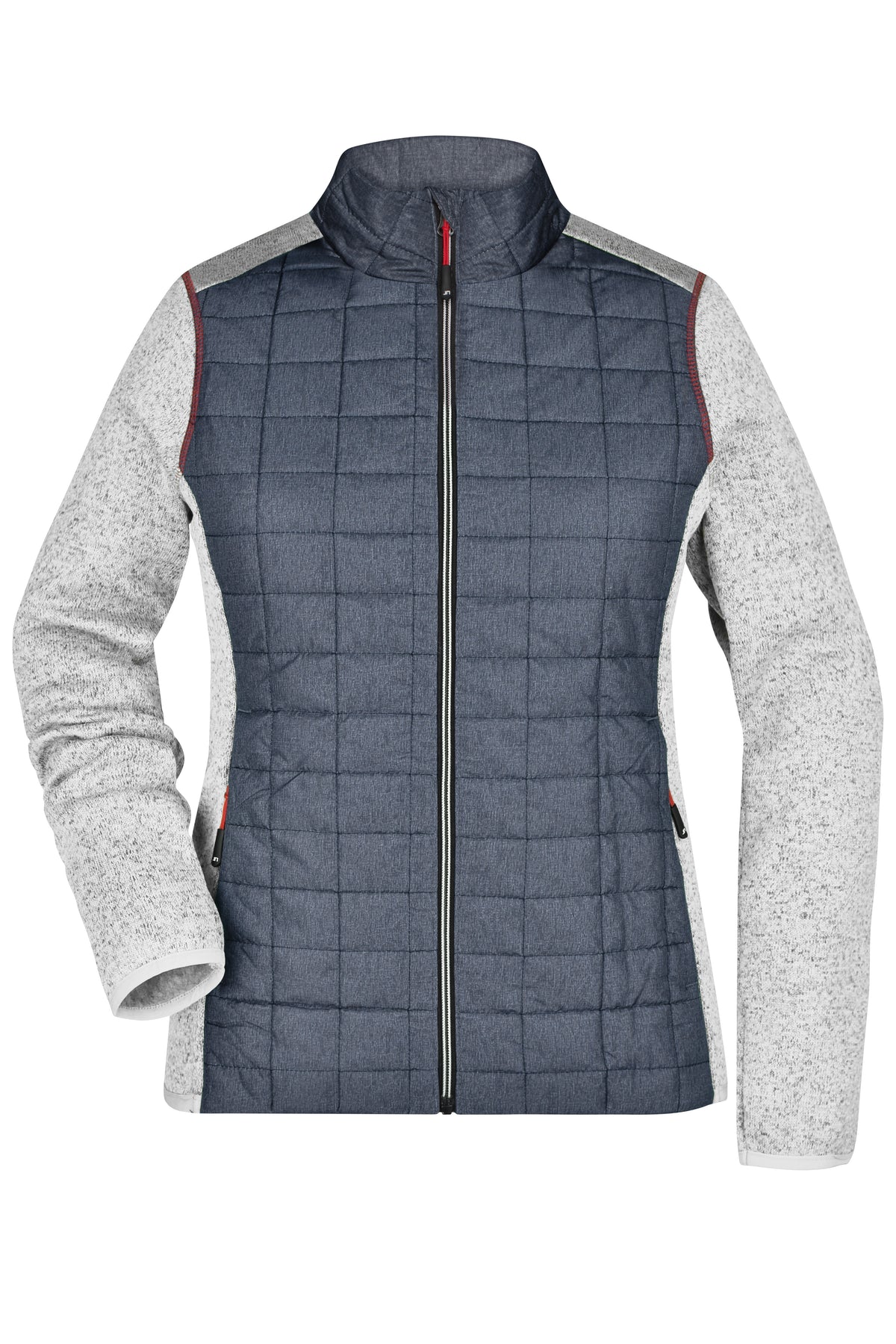 Ladies´ Knitted Hybrid Jacket - Light-melange/Anthracite-melan