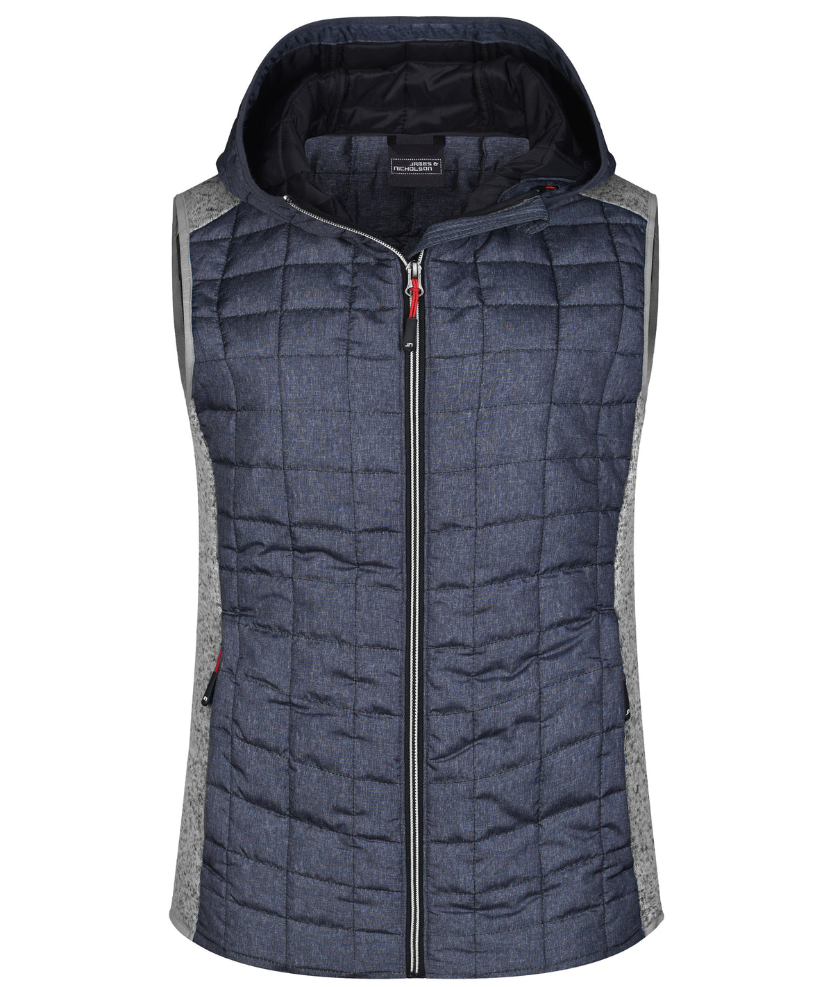 Ladies´ Knitted Hybrid Vest - Light-melange/Anthracite-melan