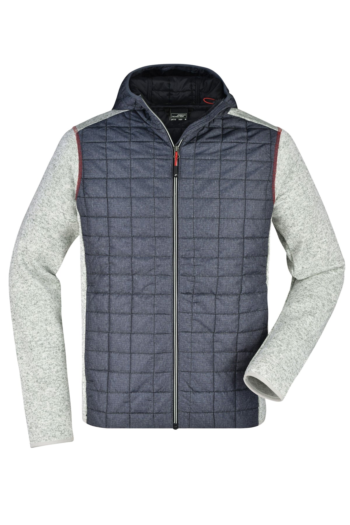 Men´s Knitted Hybrid Jacket - Light-melange/Anthracite-melan