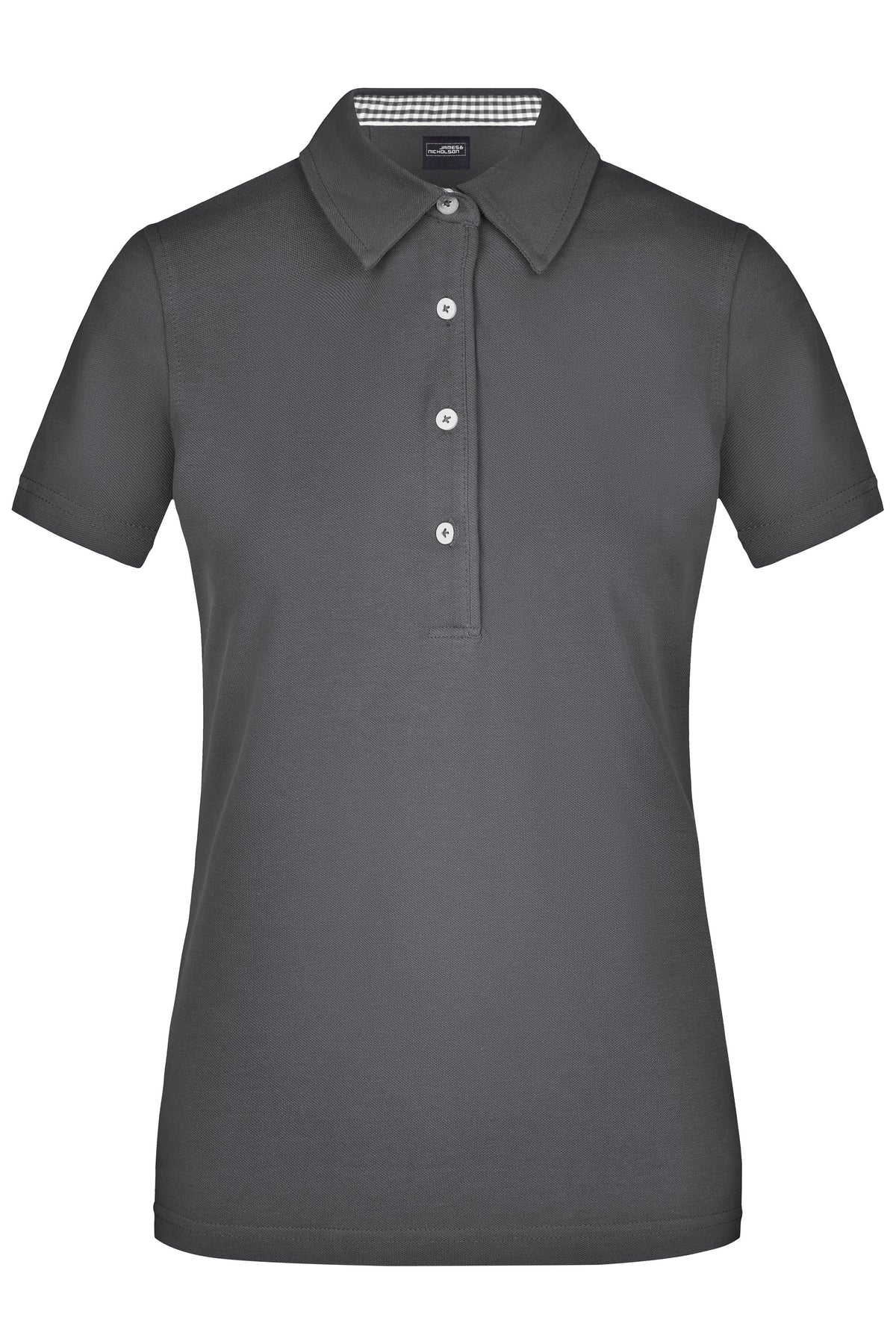 Women´s Plain Polo - Graphite/White