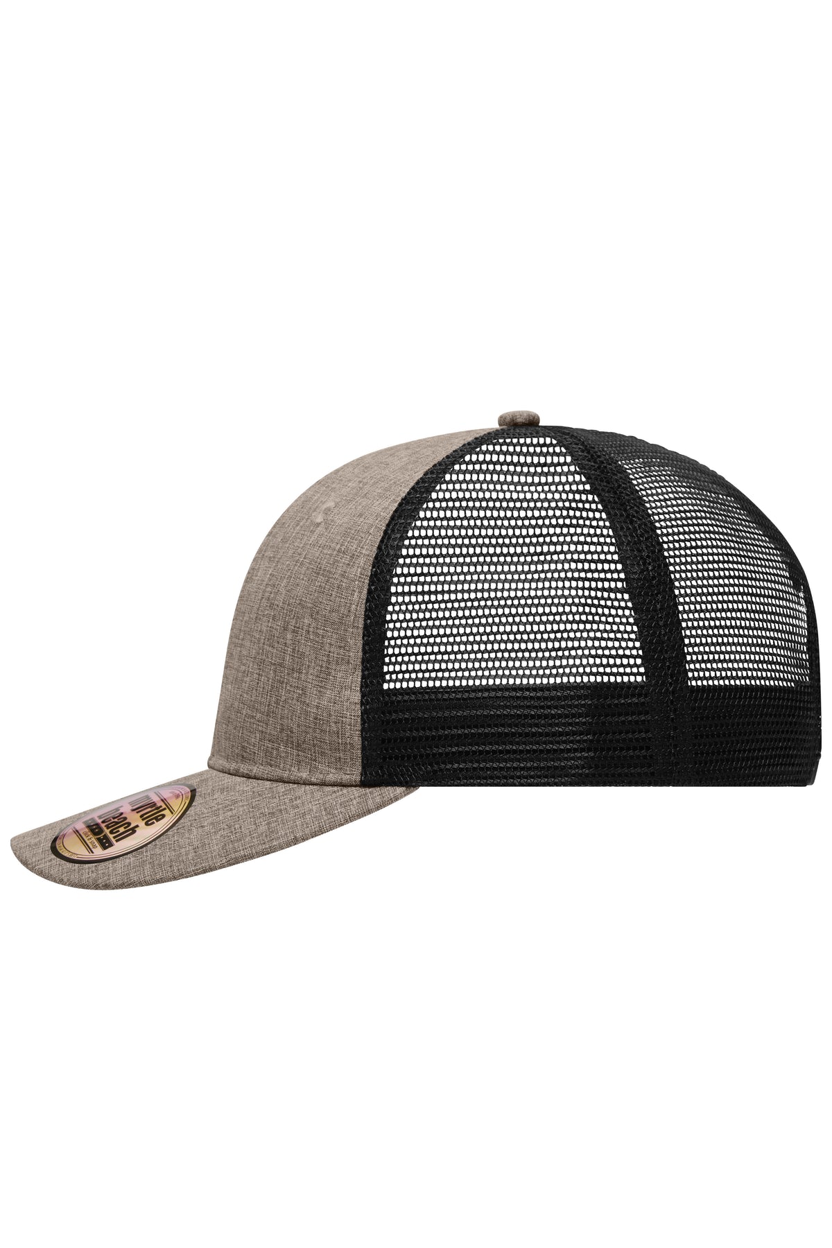 6 Panel Mesh Cap Mélange - Brown-melange/Black