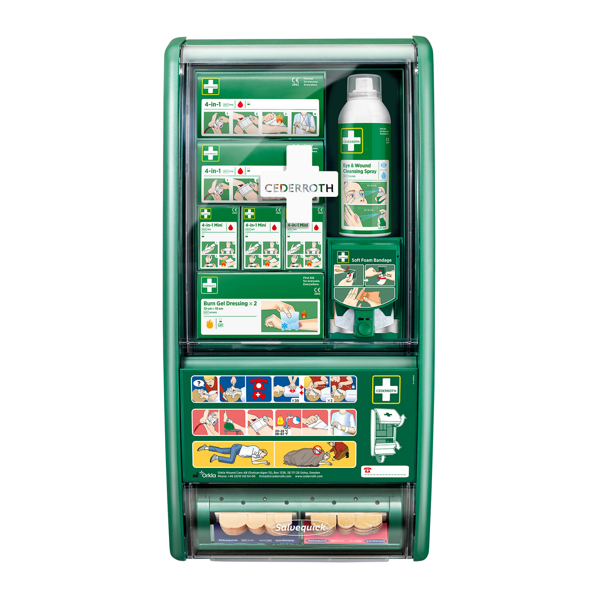 Soft Foam incl Dispenser First Aid Station - Cederroth