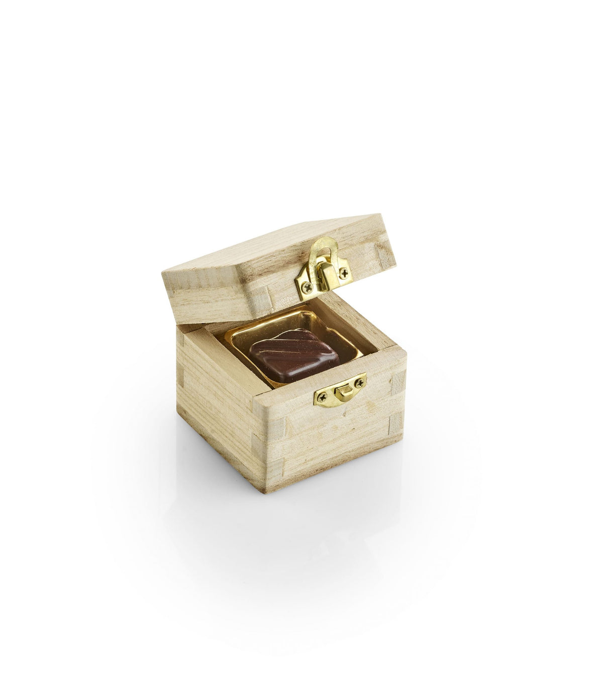 Lys Trææske, 1 stk. Luksus chokolade, 10 g.