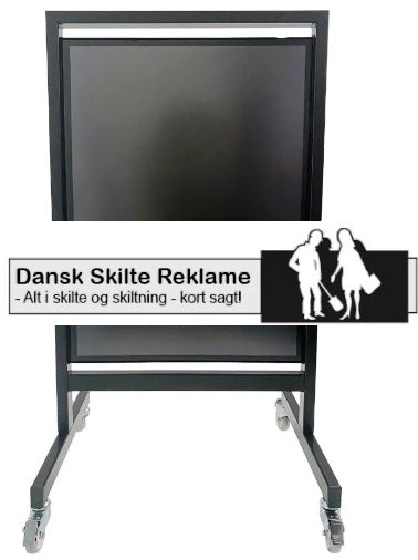 Gadeskilt Arcade, sandwichskilt i lakeret stål, A1, Sort.