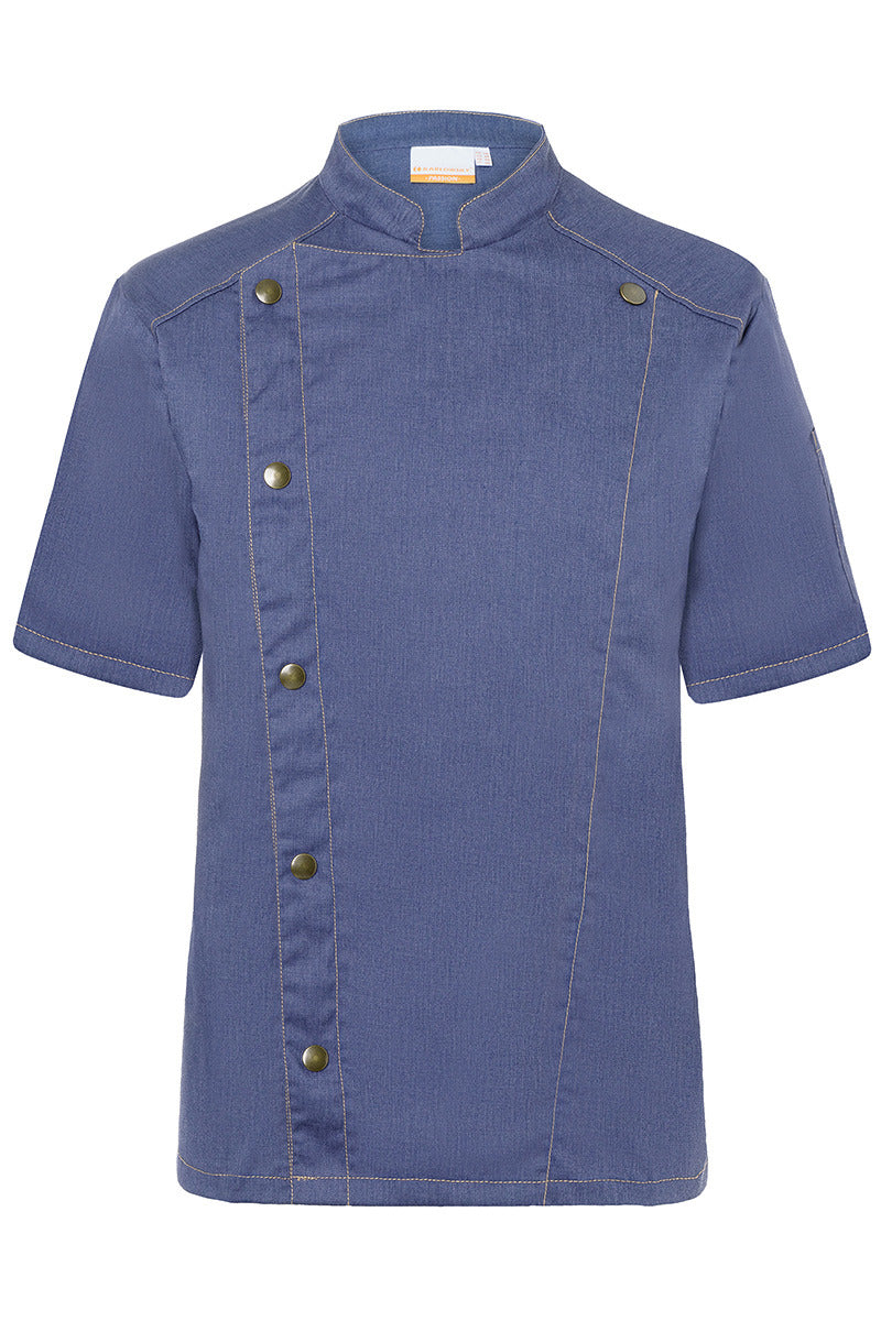 Karlowsky JM 32 SSL Chef Jacke - Vintage Blue