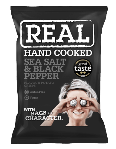 Real Chips, Sea Salt & Black Pepper, 35 g.