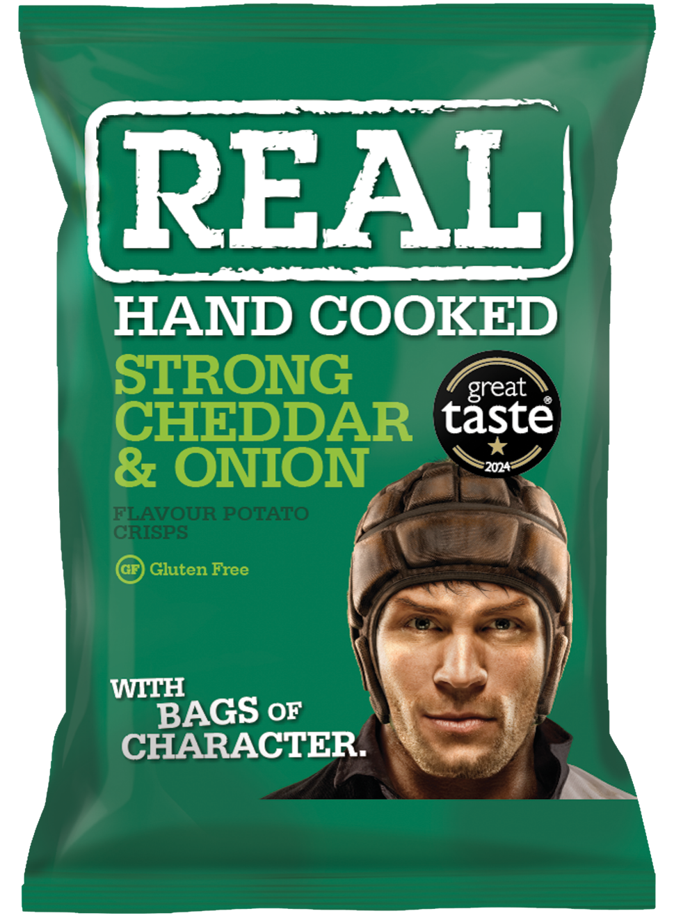 Real Chips Strong Cheddar & Onion, 35 g.