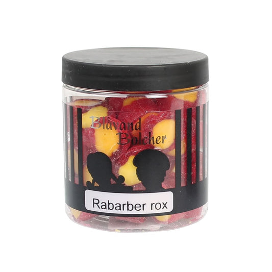 Blåvand Bolcher dåse, Rabarber rox bolcher, 170 g.