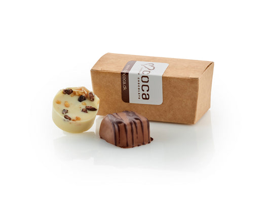 Brun ballotin, 2 stk. Luksus chokolade 20 g.