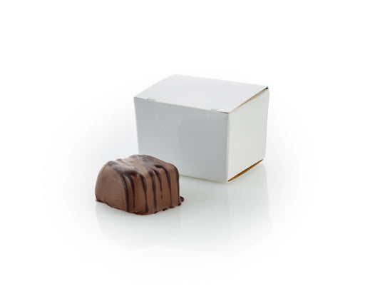 Hvid Ballotin, 1 stk. Luksus chokolade, 10 g.
