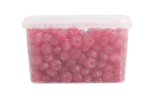 Bulk 2 kg - firkantet bøtter - Sukkerfri Hindbær