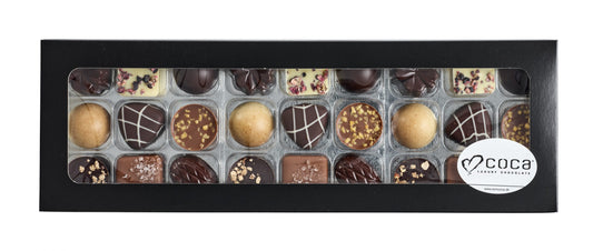 Sort rudeæske, 27 stk. Luksus chokolade, 270 g.