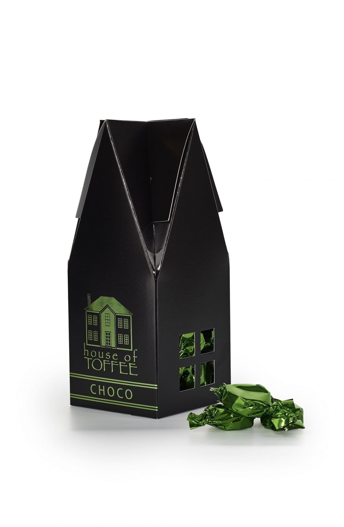 House of toffee, Grønne karameller (Chocolade), 100 g.