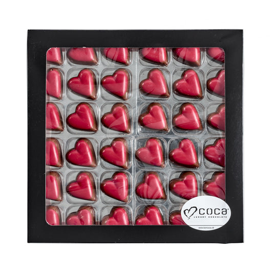 Sort rudeæske, 36 stk. Sweethearts, 400 g.