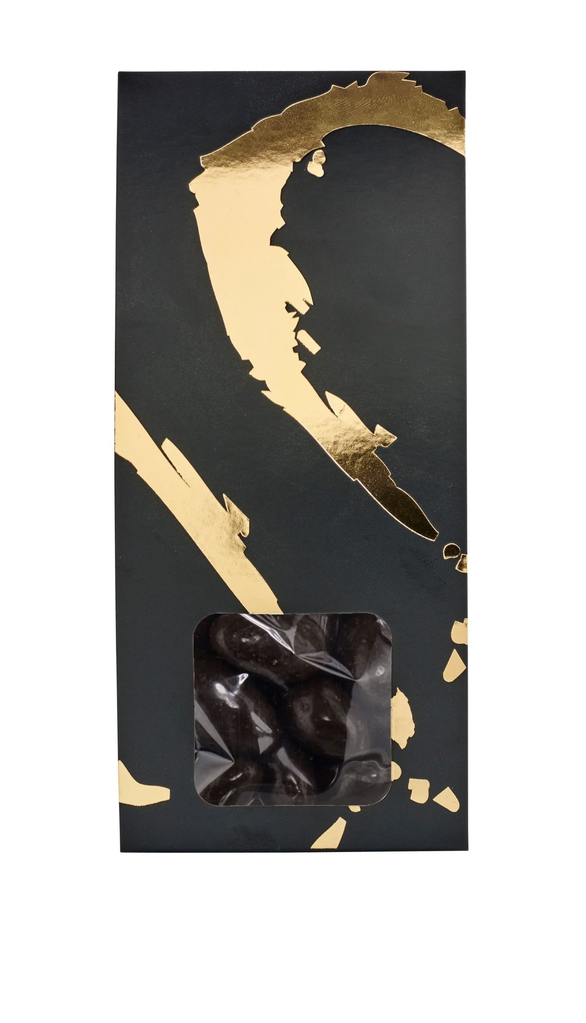 Silverheart hanger guld/sort, Mandler m/mørk chokolade, 90 g.
