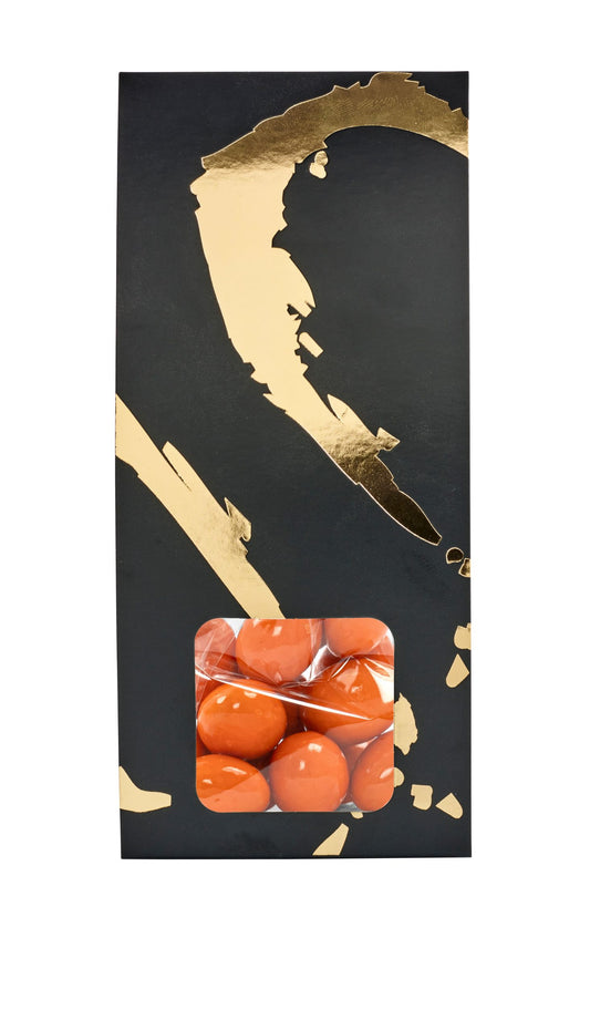 Silverheart hanger guld/sort, Mandler m/appelsin chokolade, 90 g.
