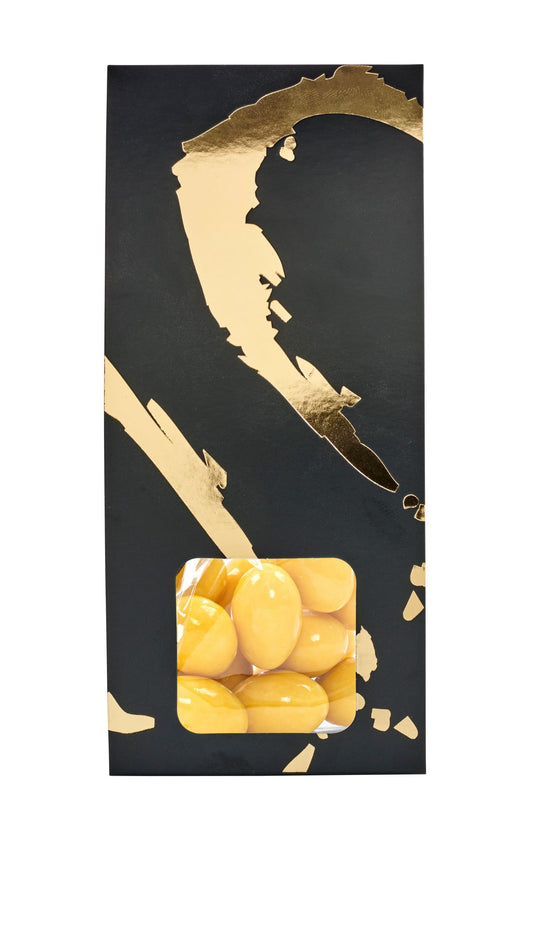 Silverheart hanger guld/sort, Mandler m/passion chokolade, 90 g.
