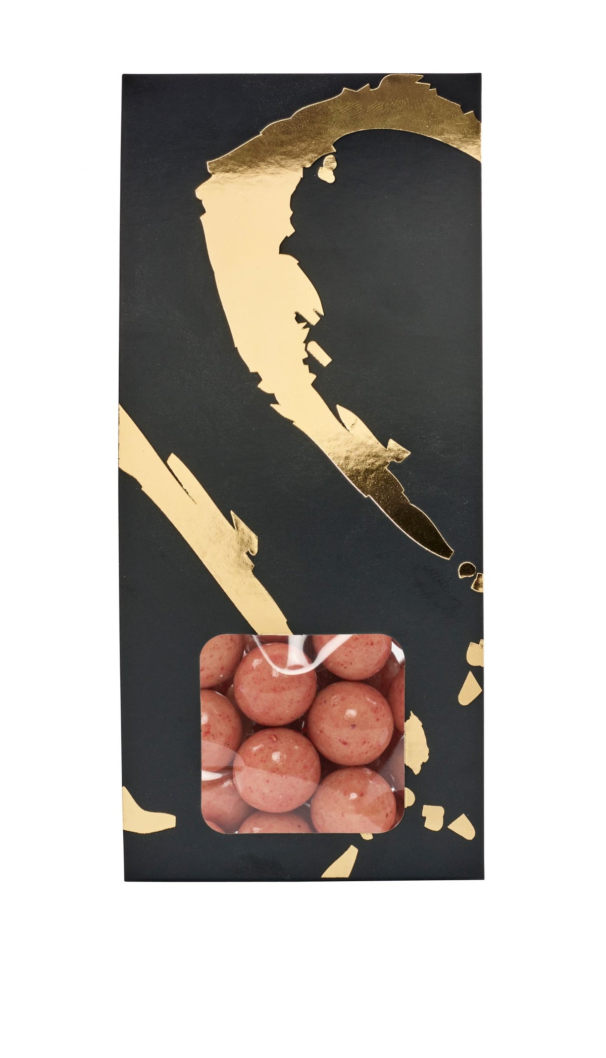 Silverheart hanger guld/sort, Lakridskugler m/sød lakrids, hvid chokolade & hindbær, 90g.