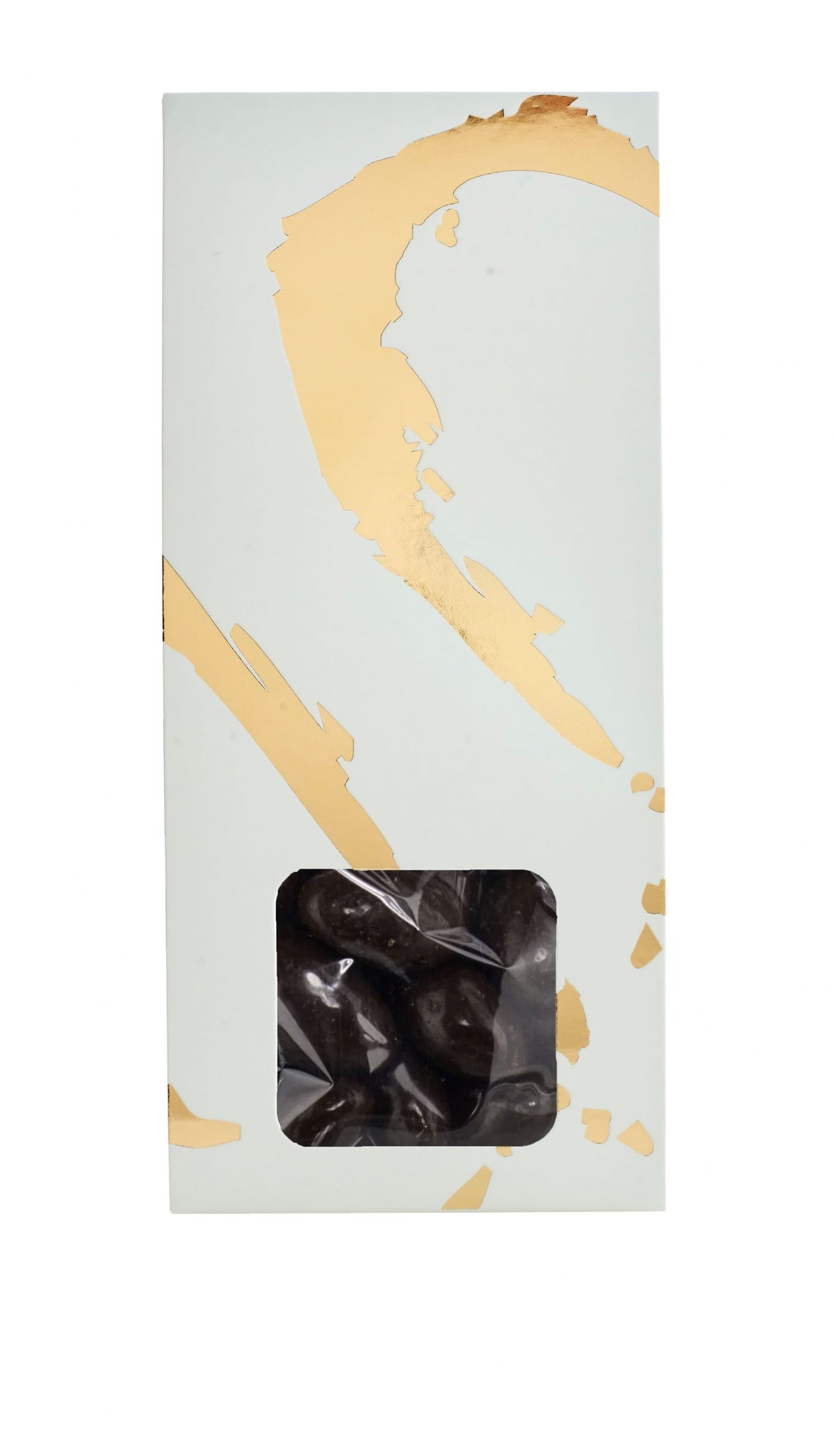 Silverheart hanger guld/hvid, Mandler m/mørk chokolade, 90 g.