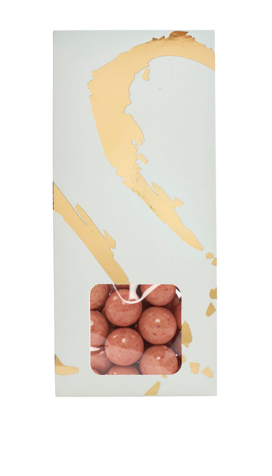 Silverheart hanger guld/hvid, Lakridskugler m/sød lakrids, hvid chokolade & hindbær, 90 g.