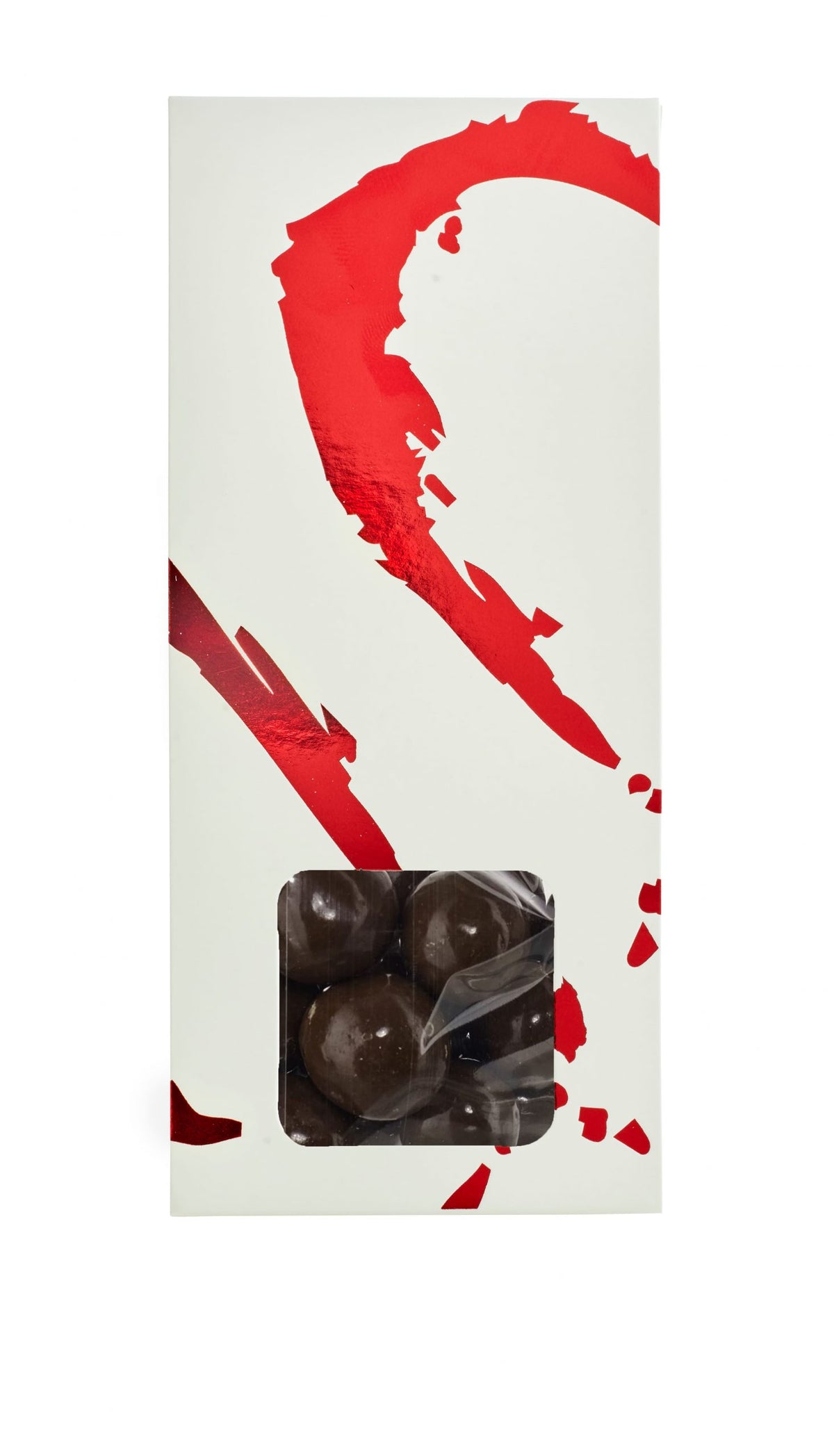 Silverheart hanger rød/hvid, Hasselnødder m/lys chokolade, 90 g.