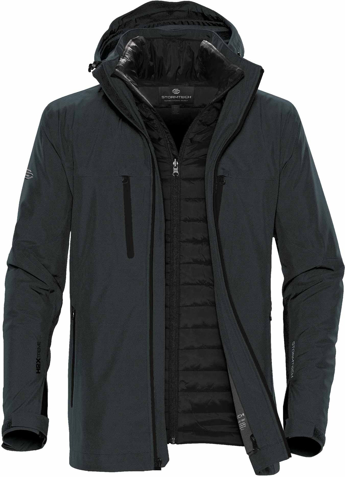 Stormtech XB-4 Matrix 3-i-1 - Charcoal twill/black
