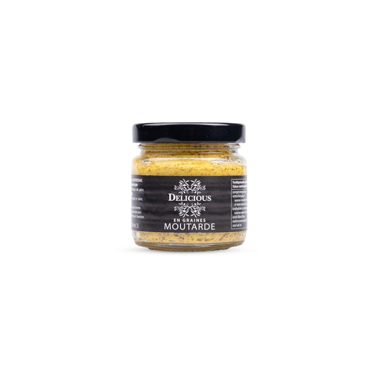 Delicious, Grove mosterd, Grov sennep, 90 g.