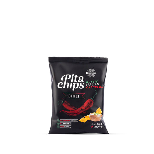 Delicious, Pita Chips Chili, Italienske brødchips, 80 g.