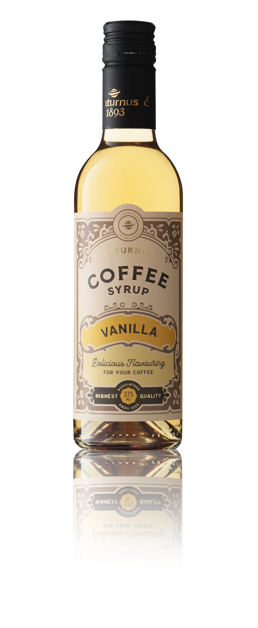 Saturnus kaffesirup, Vanilje, 375 ml.